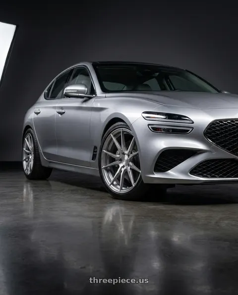 2024 Genesis G70 with Rohana RFX2 5x114.3 19x9.5+40 Brushed Titanium wheels