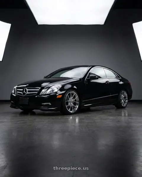 2013 Mercedes-Benz E350 4Matic with ESR Wheels RF2 5x112 19x8.5 +30 Vacuum Chrome wheels