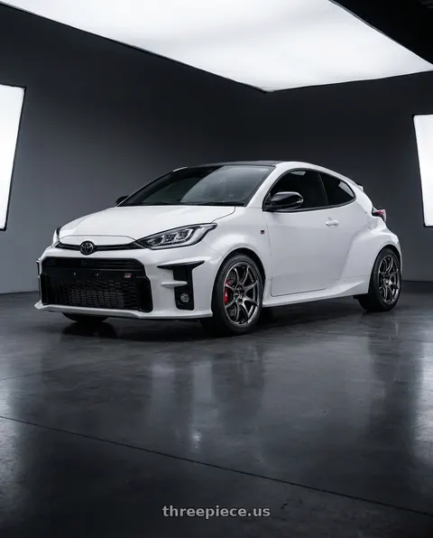 2026 Toyota Gr Yaris gen2 with Advan Racing RG-4 5x114.3 18x8.5 +37 RACING HYPER BLACK & RING wheels