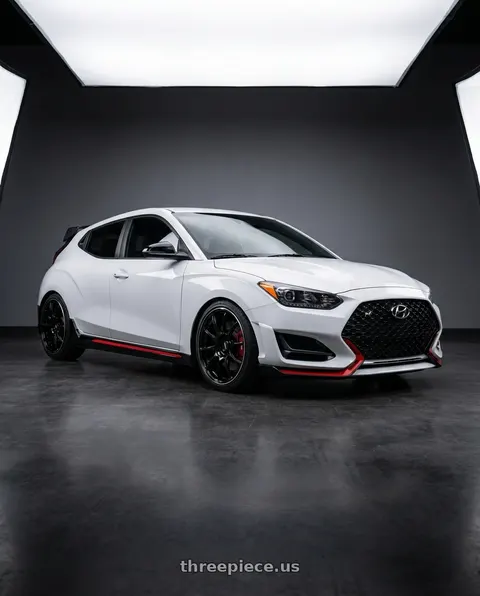 2020 Hyundai Veloster N with Advan Racing RZII 5x114.3 18x7.5 +48 RACING GLOSS BLACK & RING wheels