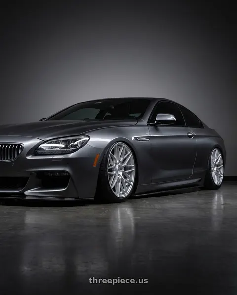 2014 BMW 640i with F1R F103 5x120 18x8.5 +35 Brushed Silver wheels