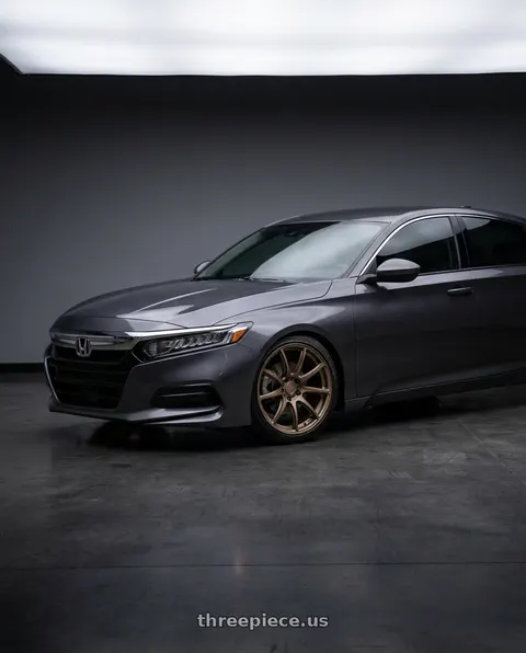 2019 Honda Accord LX with Gram Lights 57Transcend 5x114.3 18x9.5 +38 BRONZE wheels