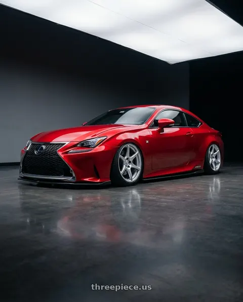 2018 Lexus RC F with Kansei K11S Tandem 5x114.3 19x9.5 12 Hyper Silver wheels