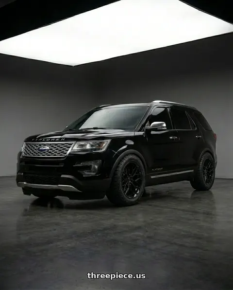 2019 Ford Explorer Platinum with DOLCE PERFORMANCE MAGARI 5x114.3 22x9 +38 Gloss Black wheels