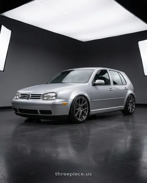 2002 Volkswagen Golf with Avant Garde Wheels M510 5X130 19x11 +52 Dolphin Grey wheels