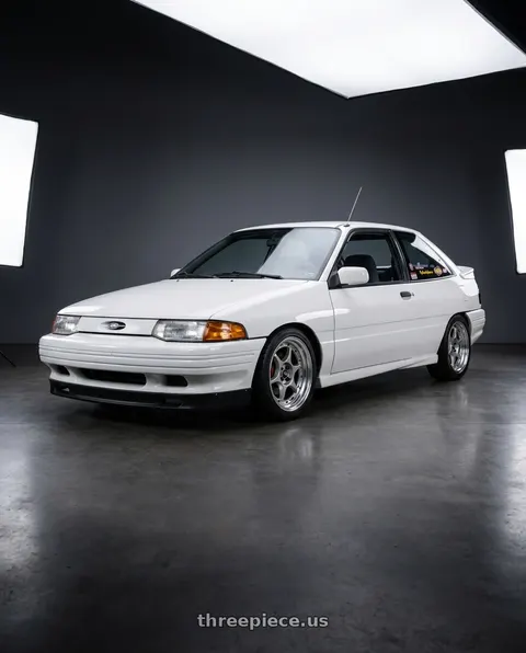 1993 Ford Escort GT with Work Equip 40 4x100 15x7 +22 a disk Brut Silver wheels