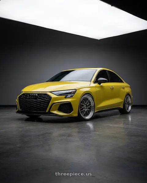 2023 Audi S3 with Work Vs-Xv 5x112 19x8.5+47 A Disk Matte Dark Gunmetal wheels
