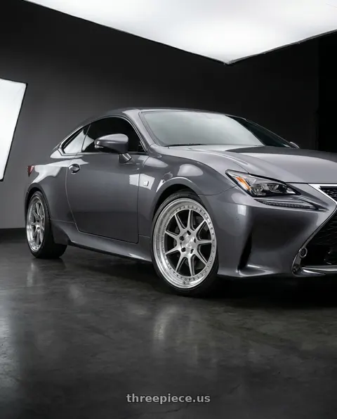 2015 Lexus RC350 with Aodhan DS-X 5x114.3 19x8.5 +35 Silver w/Machined Face wheels