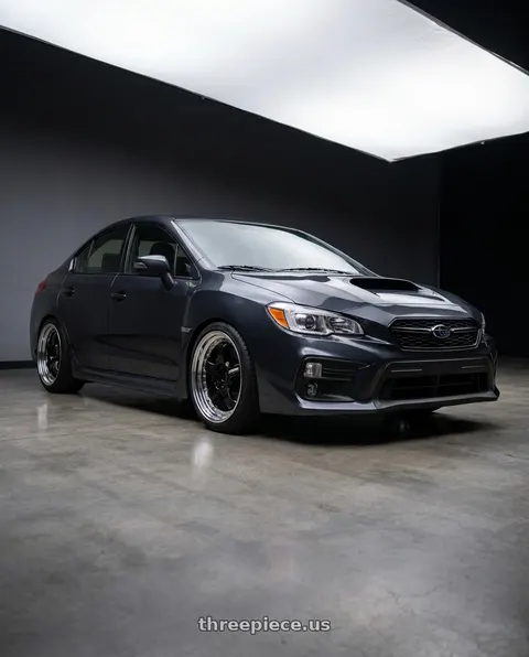 2018 Subaru WRX Limited with Work Meister S1 3P 5x114.3 18x9.5+41 A Disk Black wheels