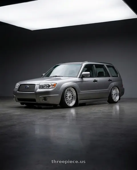 2006 Subaru Forester with BBS Super-RS 5x112 19x9.0+42 Silver wheels