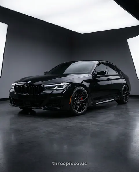 2020 BMW M550i xDrive with Brada FR80 5x112 20x10 +10 Satin Black wheels
