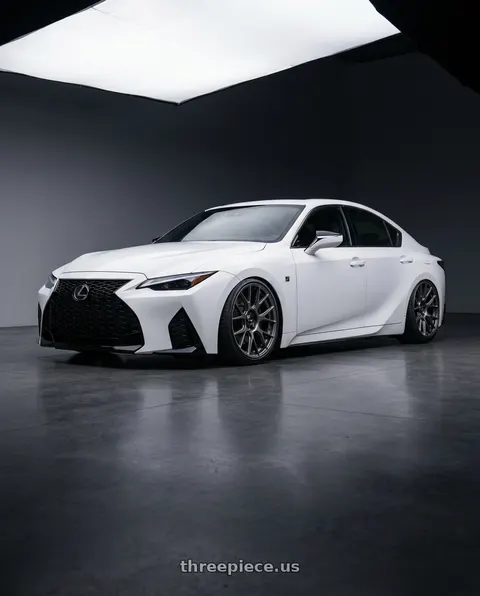 2024 Lexus IS350 with Konig Ampliform 5x114.3 19x10.5+23 Dark Metallic Graphite wheels