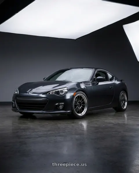 2016 Subaru BRZ Series.Blue with Konig Hypergram 5x100 17x8+40 Metallic Carbon w/ Machined Lip wheels