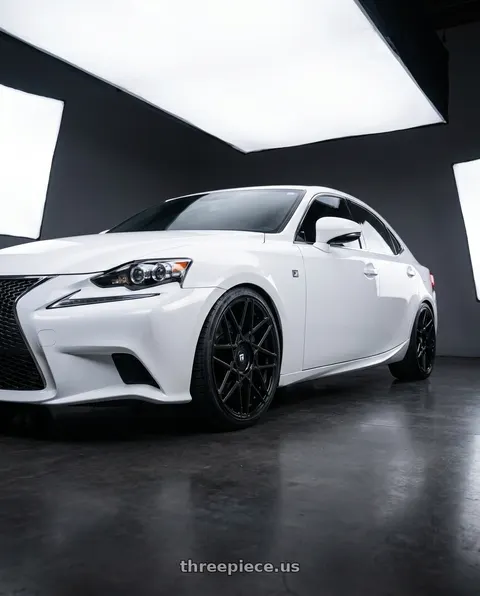 2016 Lexus IS200t F Sport with TOUREN TR66 3266 5x108/5x114.3 18x8 +35 GLOSS BLACK wheels