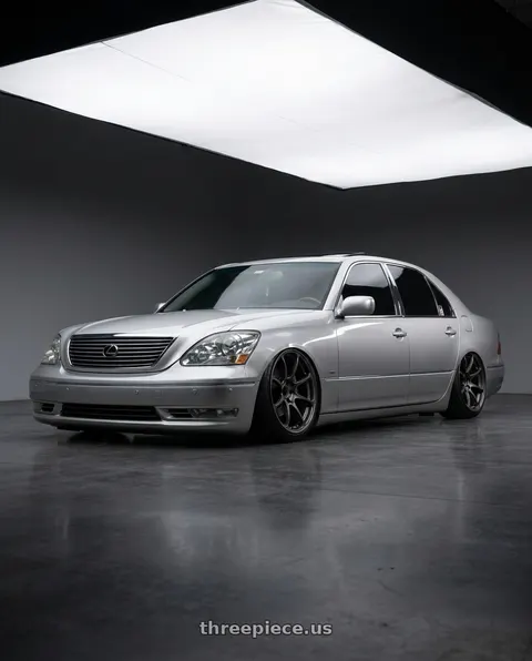 2004 Lexus LS430 with Volk Racing NE24 5x114.3 19x9.5 +35 MATTE GUNBLACK wheels