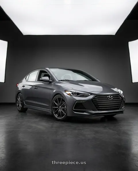 2017 Hyundai Elantra with Enkei DRACO 5x120 18x8.0+35 Anthracite wheels