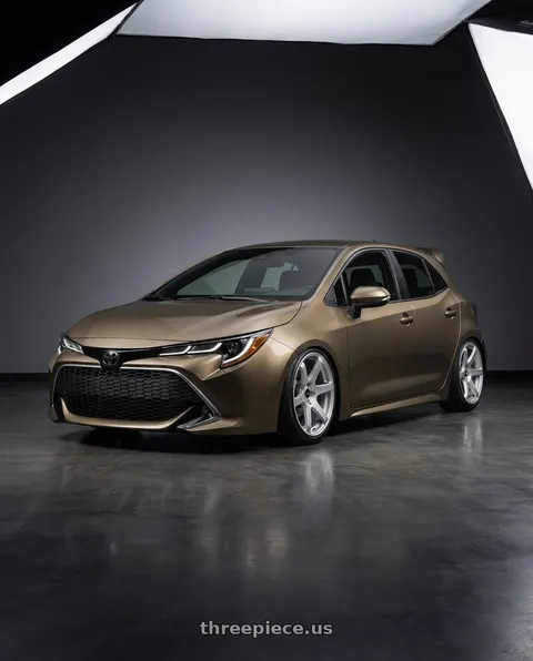 2019 Toyota Corolla XSE with Enkei T6S 5x100 17x8+45 Matte Silver wheels