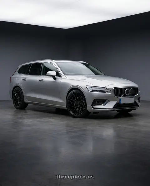 2019 Volvo V60 with KATANA RACING KR01 5x108 17x7.5 +40 Glossy Black wheels