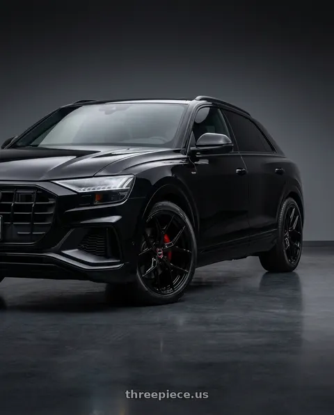 2023 Audi Q8 Premium Plus with VOSSEN HF-5 5X112 23x11 +14 GLOSS BLACK wheels