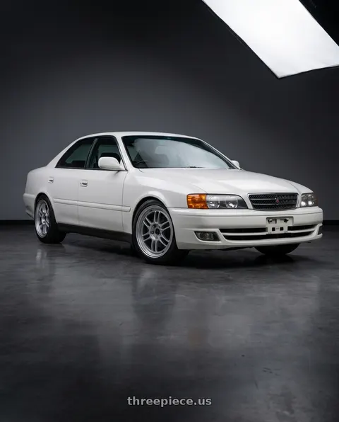 1999 Toyota Chaser Tourer GP with Enkei RPF1 5x114.3 18x8.5+40 Silver wheels