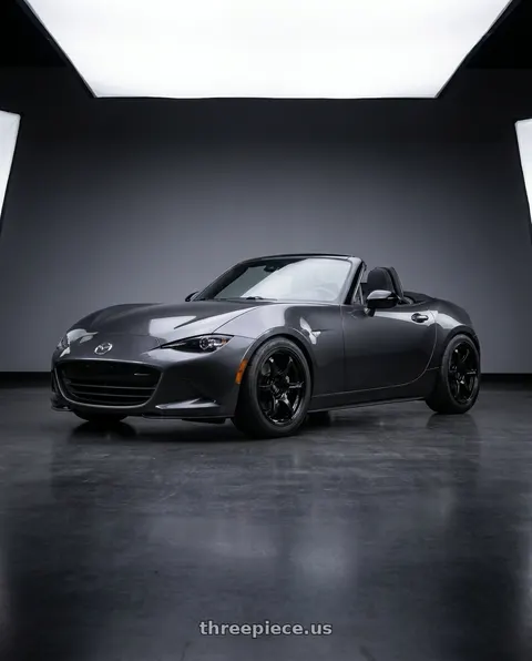 2017 Mazda MX-5 Miata with Advan Racing RG-4 4x100 17x8.0 +35 SEMI GLOSS BLACK wheels