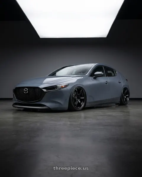 2023 Mazda 3 with Advan RGIII 5x114.3 18x10.5+25 Gloss Black wheels