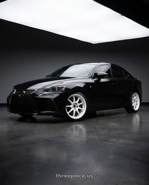2017 Lexus IS300 F Sport with Work Emotion D9r 5x114.3 19x8.5 +38 White wheels