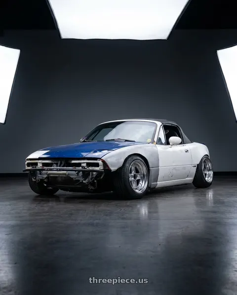 1991 Mazda Miata with Speed Star Mk-II 4x100 14X8.5+-7  Silver wheels