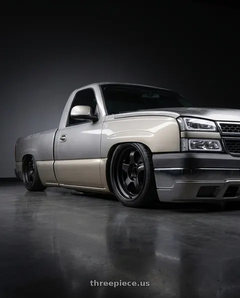 2003 Chevrolet Silverado 1500 with WORK Meister S1 SUV 5x150 18x9+0 Matte Black wheels