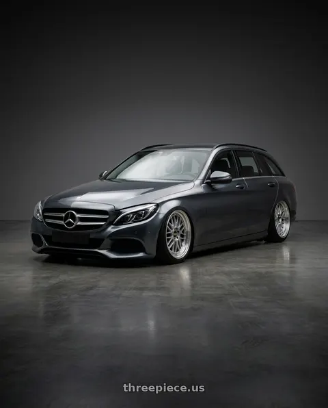2015 C200 estate with BBS LM 4x100 17x7.5+40 Diamond Silver wheels