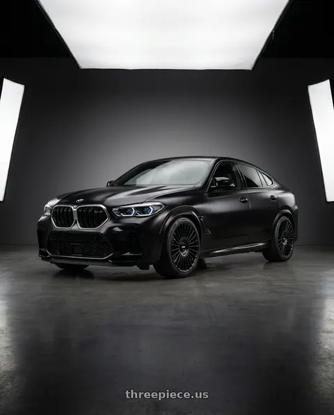 2021 BMW X6 with Rotiform RC202 GRZ 5X112/5X120 22x10 +35 MATTE BLACK wheels