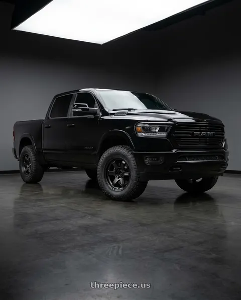 2025 Ram 1500 Lone Star with Volk Racing RAYS 08X 6x139.7 18x8.5-10 Blast Black 2 wheels