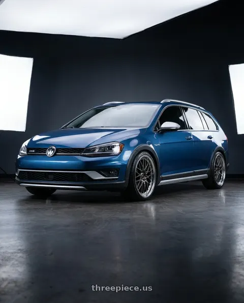2017 Volkswagen Golf Alltrack SEL with Work Vs-Xv 5x112 19x8.5+35 L Disk Matte Dark Gunmetal wheels