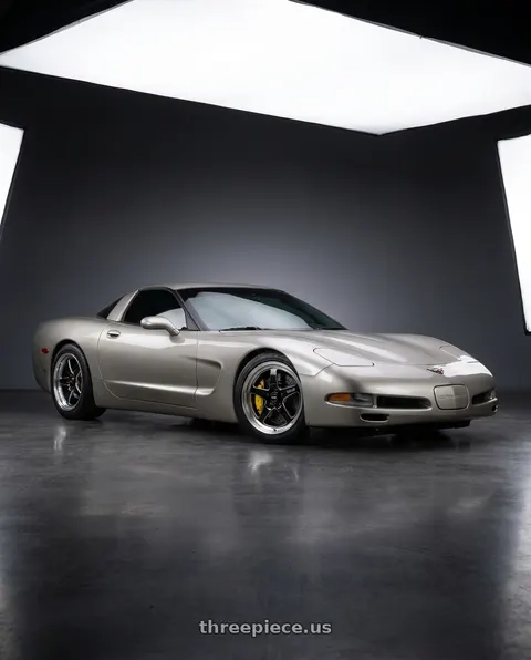 1998 Chevrolet Corvette with WELD Performance Ventura 5x120.65 17x9 +45 Gloss Black/Milled Diamond Cut Lip wheels