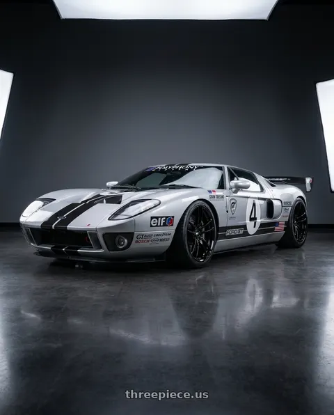2006 Ford GT with P51 Wheels 101RF 5X114.3 19x11.5 +56 Gloss Black wheels