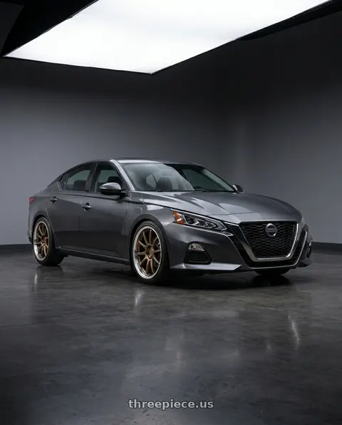 2021 Nissan Altima SV with Aodhan DS02 5x114.3 18x8.5+35 Bronze w/Machined Lip wheels