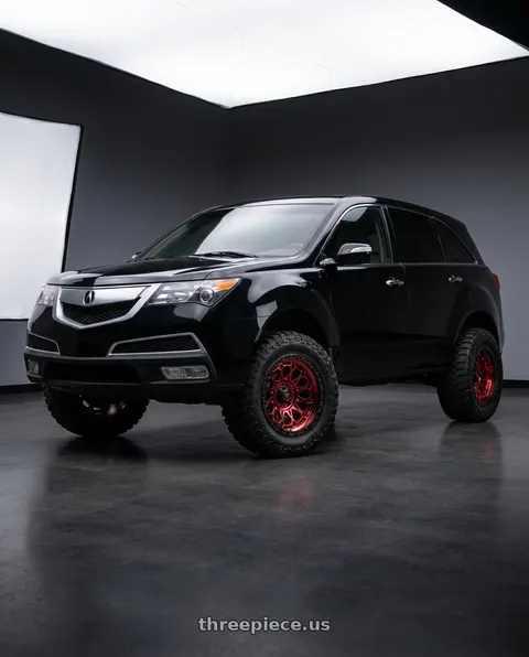 2012 Acura MDX with Fittipaldi Offroad FT101RTB 5x127 18x9 +18 Red Tint Black wheels