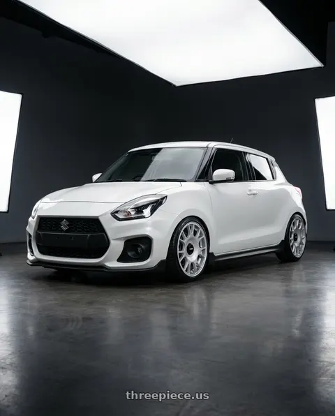2024 Suzuki Swift Sport with Rotiform 1PC R188 TUF-R 5X112/5X114.3 18X8.5 +45 SILVER wheels
