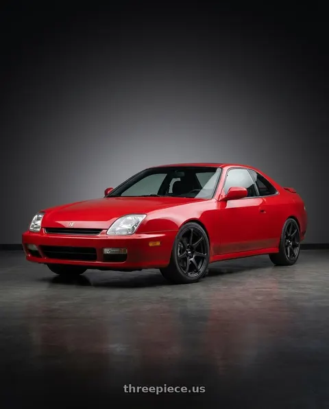 2001 Honda Prelude with Motegi MR154 BATTLE 5X114.3 17X8 +43 MATTE BLACK wheels