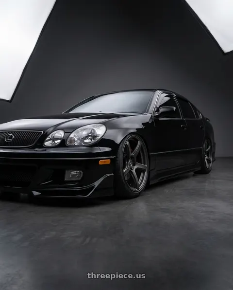 2003 Lexus GS430 with Work Emotion T5r 5x114.3 18x8.5 +45 Matte Graphite wheels