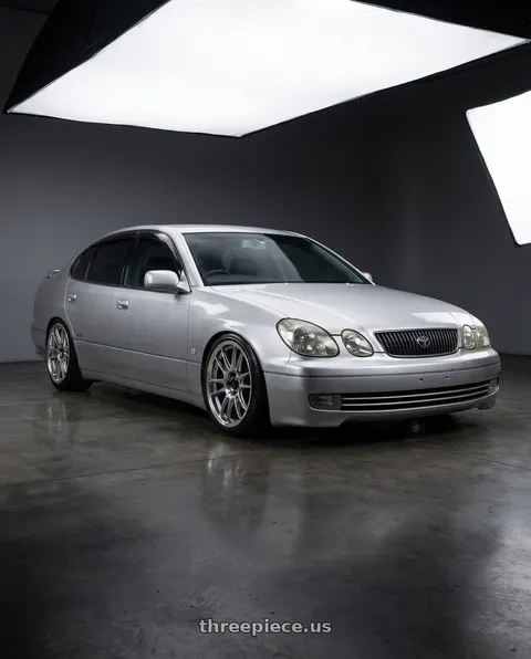 1998 Toyota Aristo V300 with Konig Countergram 5x114.3 19x9.5+25 Hyper Chrome / Machined Lip wheels