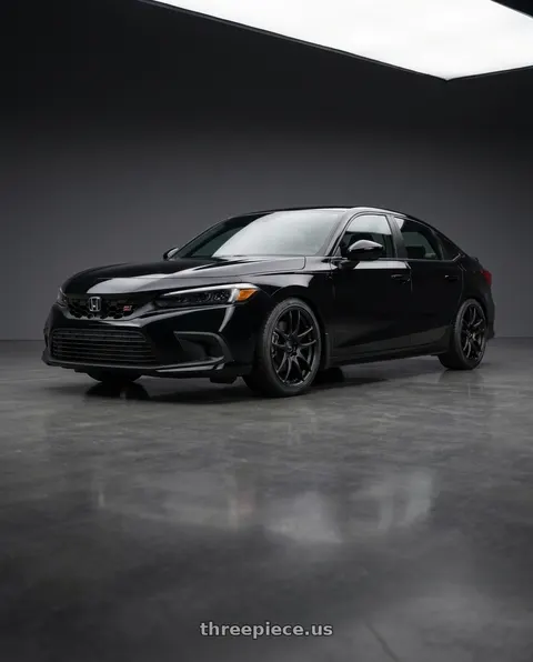 2026 Honda Civic Si with Work Emotion Cr Kiwami 5x114.3 18x8.5 +38 Matte Black wheels