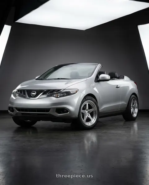 2014 Nissan Murano CrossCabriolet with Aodhan DS05 5x114.3 18x8.5+35 Silver w/Machined Face wheels