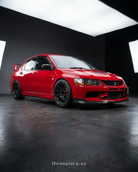 2005 Mitsubishi evolution 2 0 with Volk Racing CE28 Club Racer II 5x114.3 18x9.5+35 Black Edition wheels