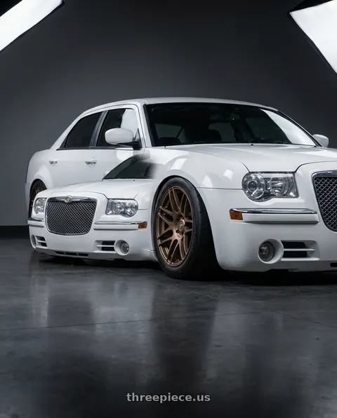 2007 Chrysler 300 with Forgestar F14 5x114.3 19x9 +35 Satin Bronze wheels