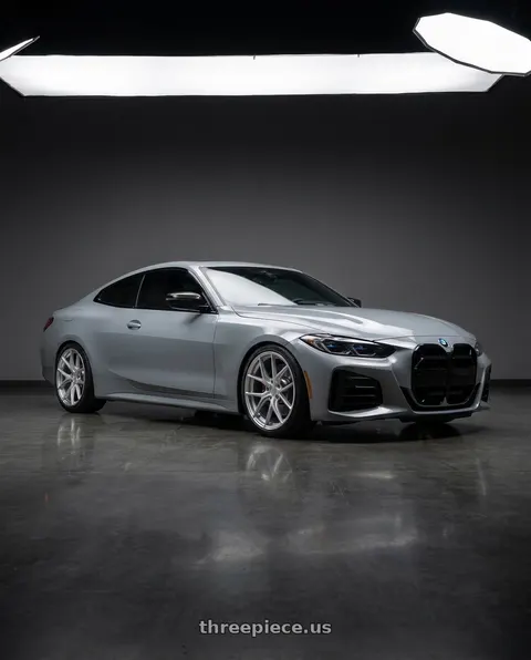 2023 BMW M440i xDrive with Vors TR88 5x112 19x8.5 +35 Silver Machined Face wheels