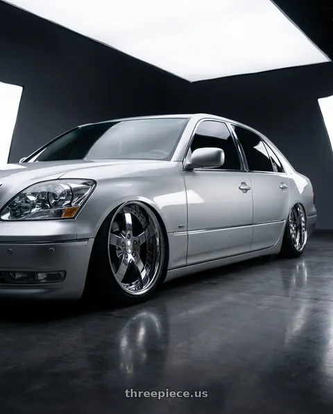 2004 Lexus LS430 with Work Equip E05 5x114.3 20x9.5+35 r disk 3d Chrome wheels