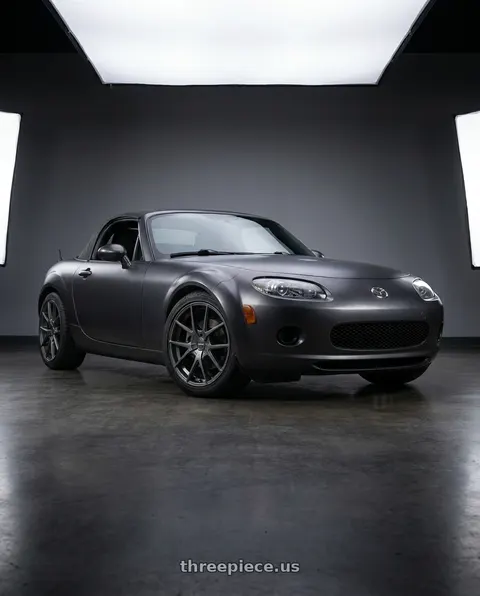 2007 Mazda Miata MX-5 with TOUREN TR60 3260 5x108/5x114.3 18x8 +40 MATTE GUNMETAL wheels
