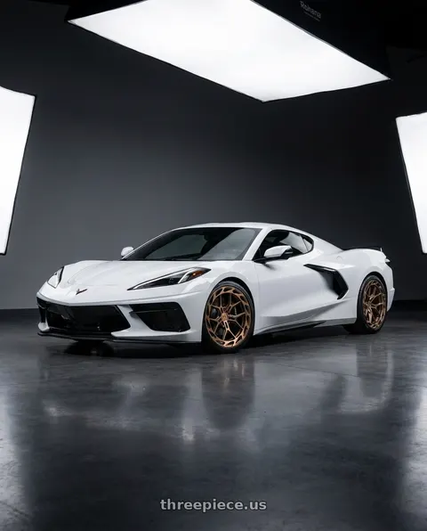2020 Chevrolet Corvette with Rohana RFX19 5x120 20x9 +35 Machine Bronze wheels