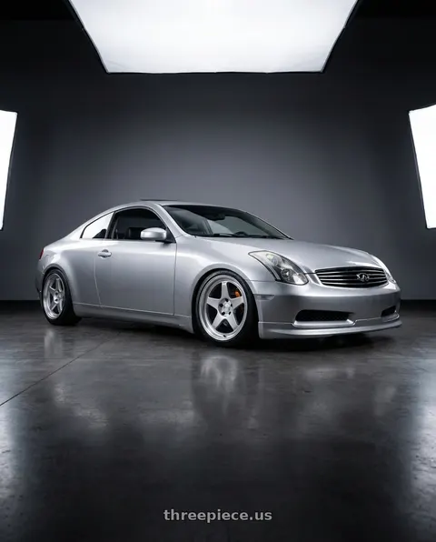 2005 INFINITI G35 with Kansei K12H KNP 5x114.3 18x9.5 22 Hyper Silver wheels